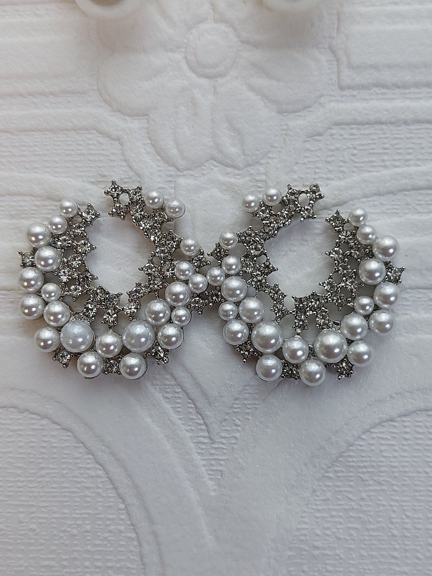 Pearl and Rhinestone Earrings